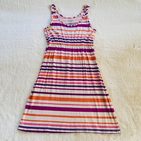 2/$16 🌸 Sonoma Striped Tank Dress Size Small Short Length Summer Beach Casual - Picture 1 of 7